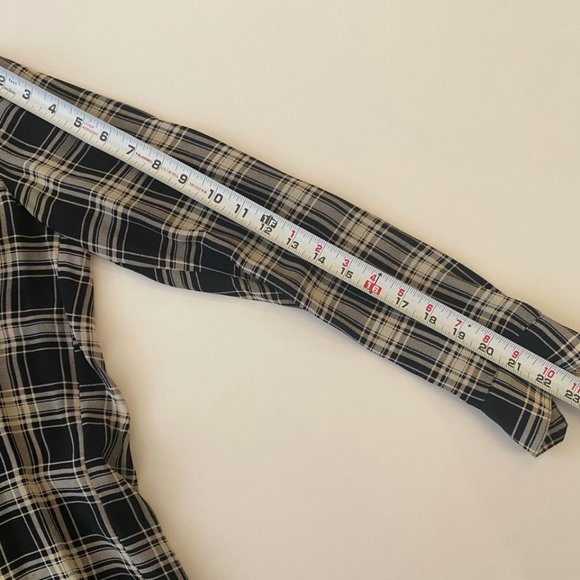 The Kooples xs black-and-cream plaid 100% silk shirt - Picture 5 of 14